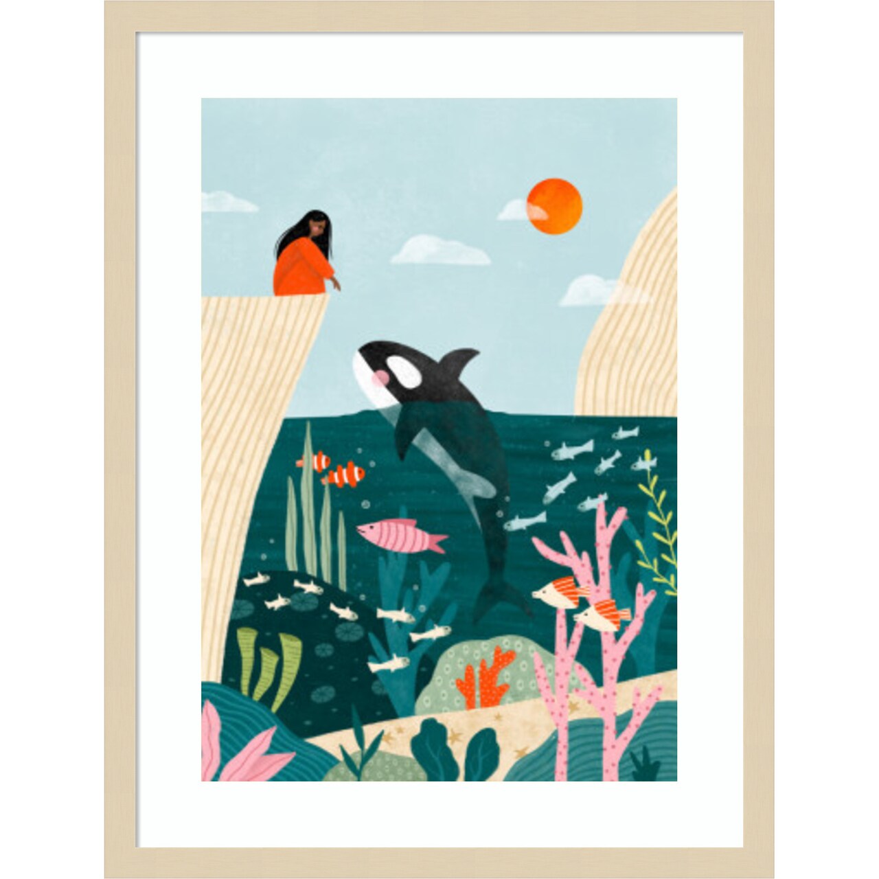 Untitled Artwork 172 by Bea Muller Wood Framed Wall Art Print